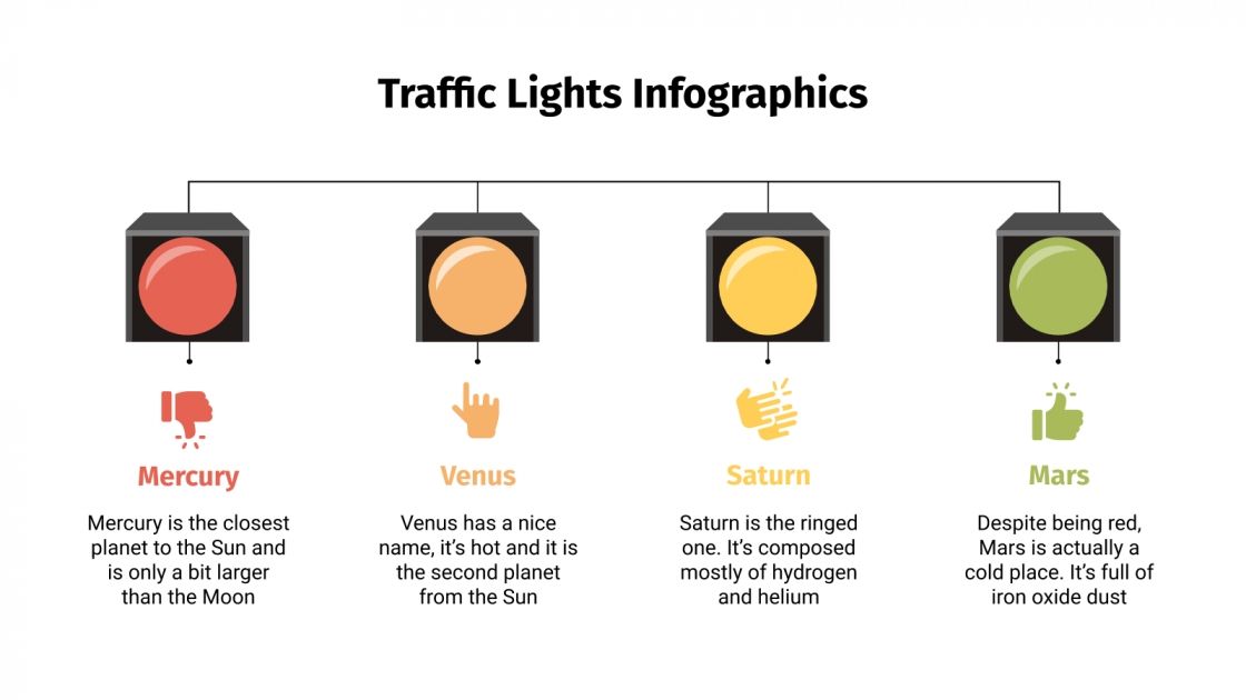 Traffic Lights Infographics for Google Slides and PowerPoint