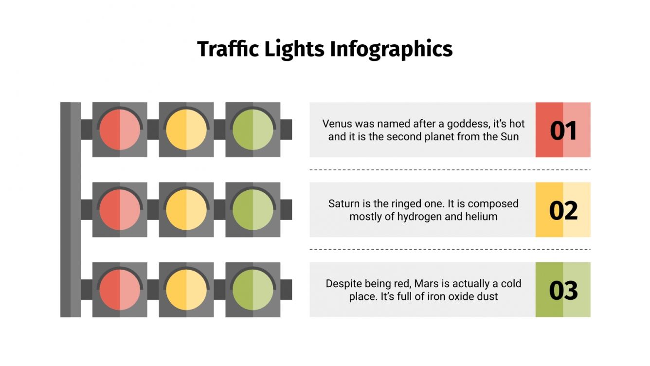 Traffic Lights Infographics for Google Slides and PowerPoint