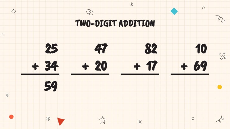 Math Subject for Elementary - 1st Grade: Operations presentation template 