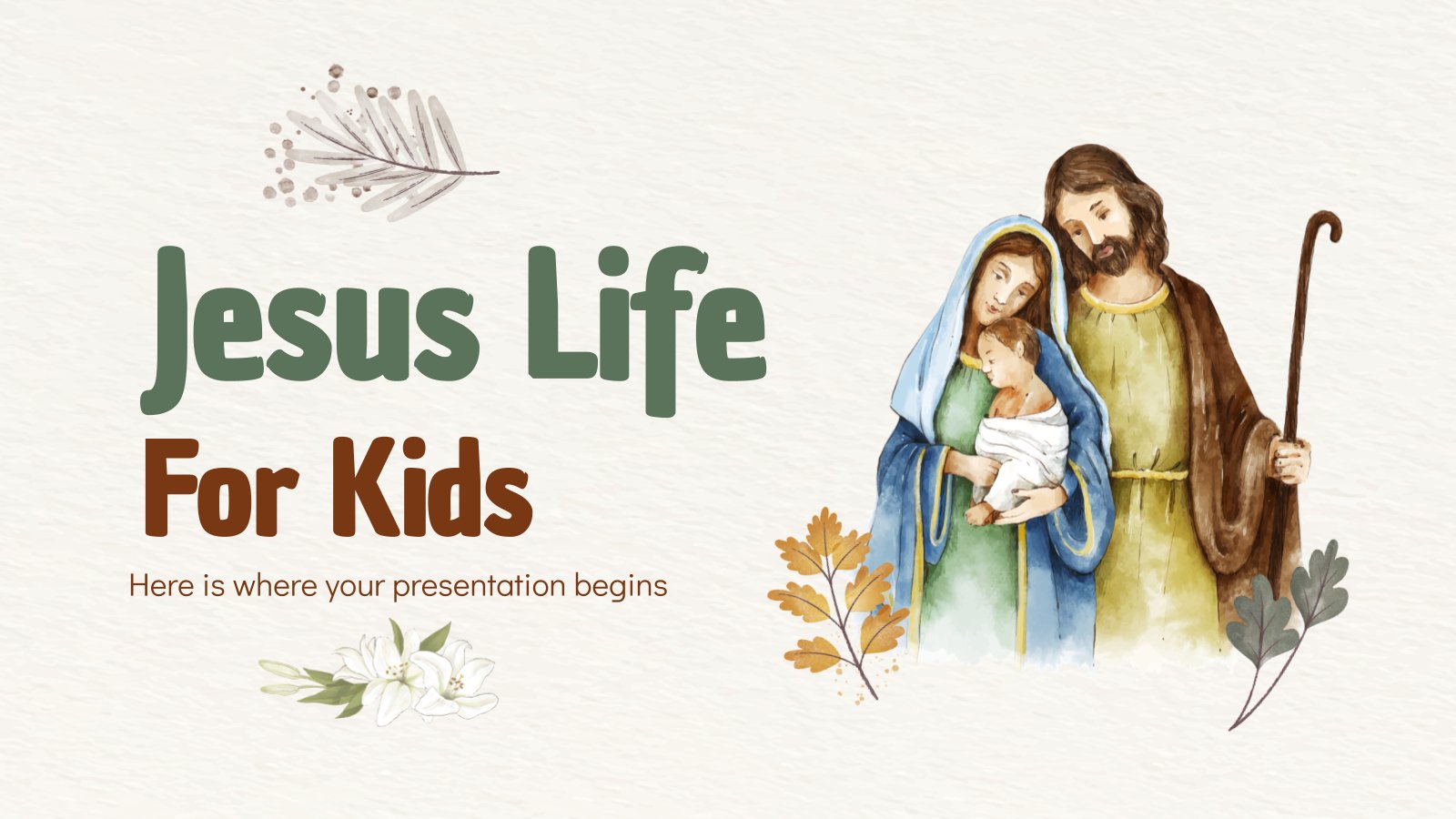 Jesus Life for Kids presentation template 