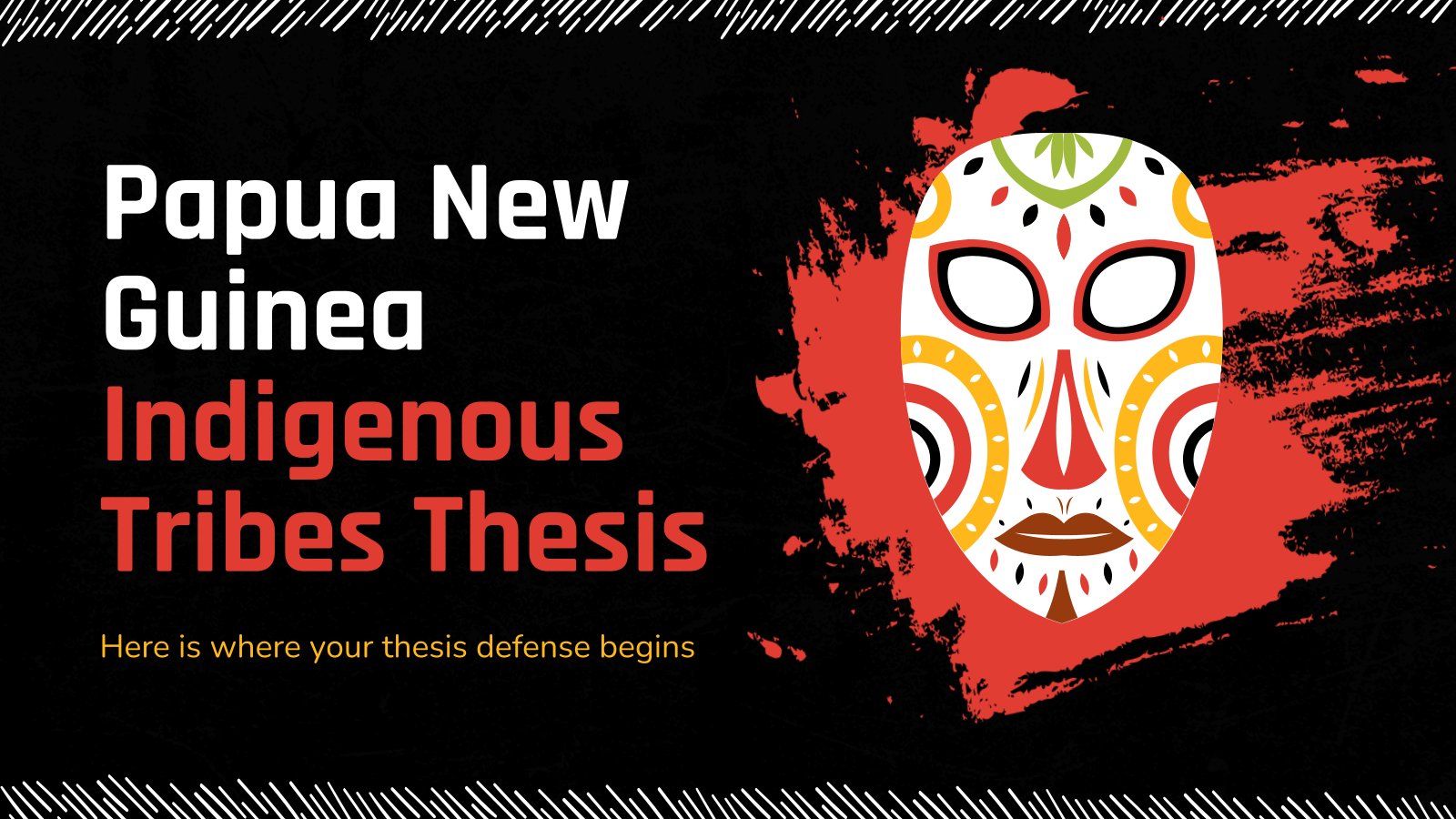 Papua New Guinea Indigenous Tribes Thesis presentation template 