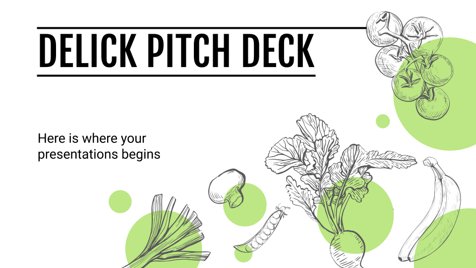 Plantilla de presentación Pitch deck Delick