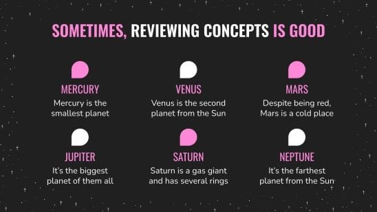 Les planètes noires Modèles de présentation