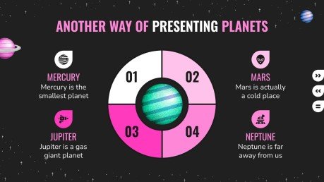 Plantilla de presentación Planetas oscuros