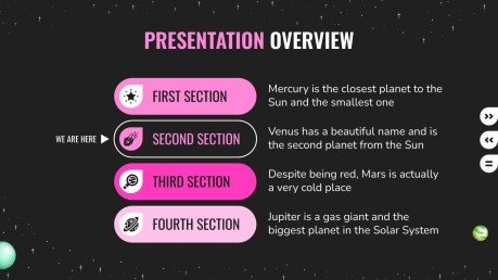 Plantilla de presentación Planetas oscuros