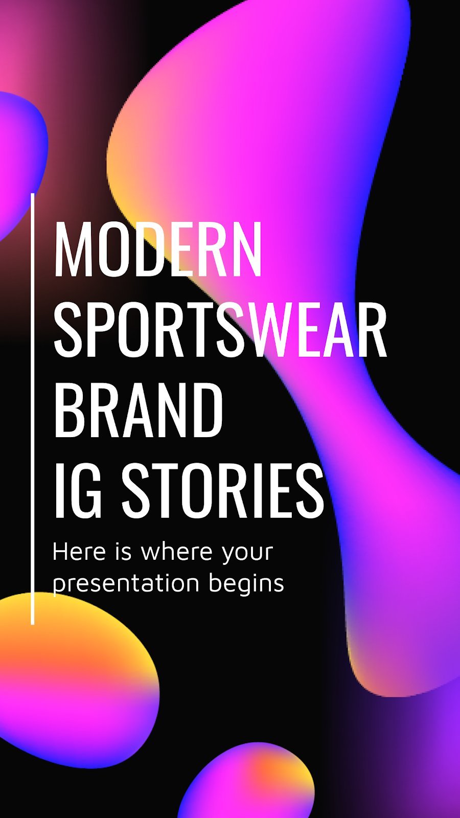 Modern Sportswear Brand IG Stories presentation template 