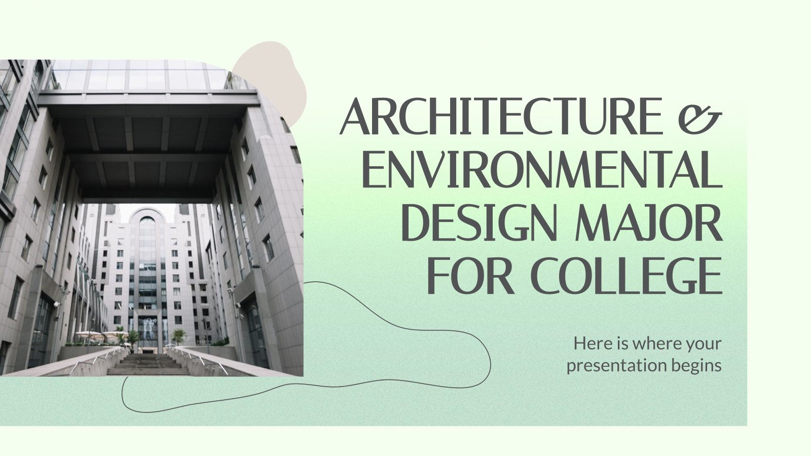 Architecture and Environmental Design Major for College presentation template 