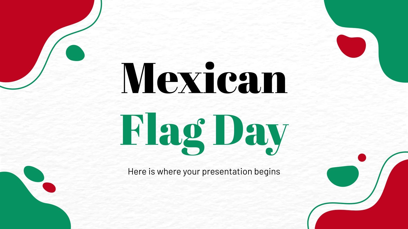 Mexican Flag Day presentation template 