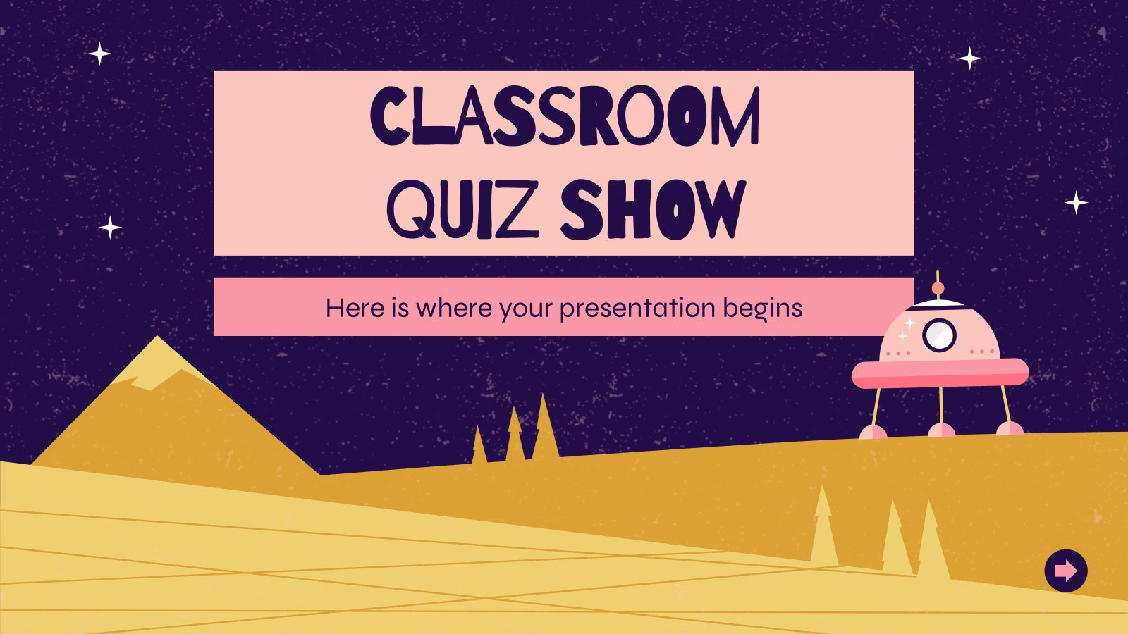 Classroom Quiz Show presentation template 