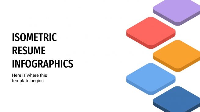 Infographies isométriques pour CV : Modèles de présentation