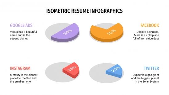 Infographies isométriques pour CV : Modèles de présentation