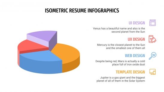 Infographies isométriques pour CV : Modèles de présentation