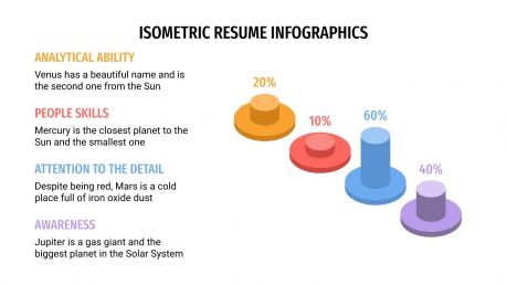 Infographies isométriques pour CV : Modèles de présentation