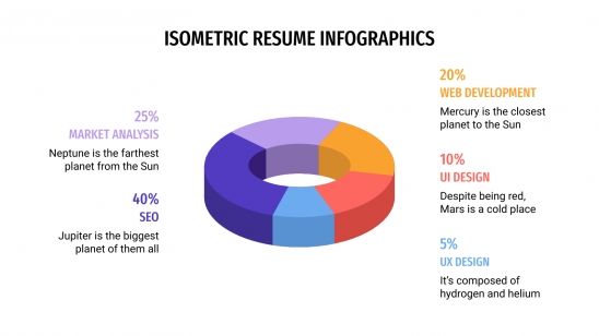 Infographies isométriques pour CV : Modèles de présentation