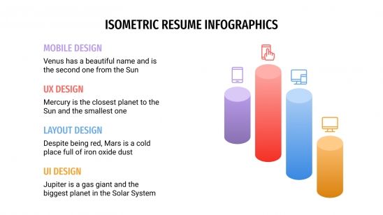 Infographies isométriques pour CV : Modèles de présentation