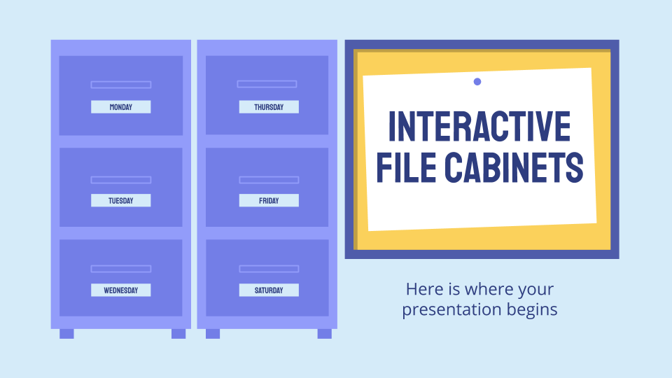 Interactive File Cabinets presentation template 