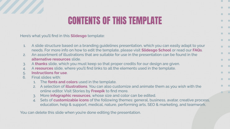 Sport Branding Guidelines presentation template