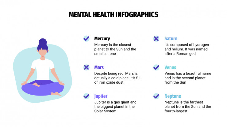 Modelo de apresentação Infográficos de saúde mental