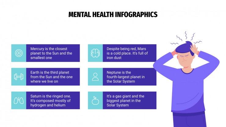 Modelo de apresentação Infográficos de saúde mental