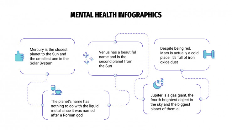 Modelo de apresentação Infográficos de saúde mental