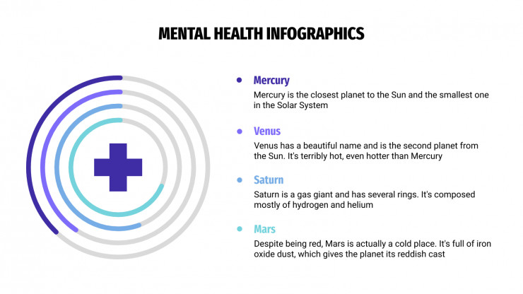 Modelo de apresentação Infográficos de saúde mental