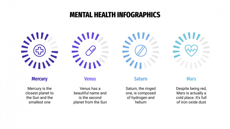 Modelo de apresentação Infográficos de saúde mental