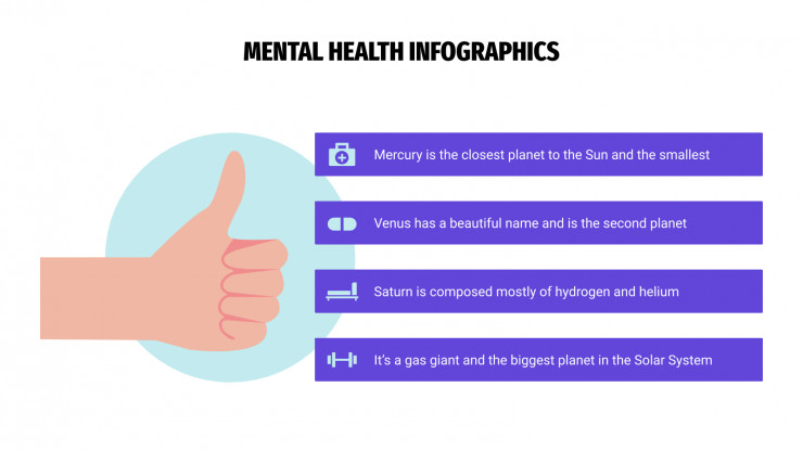 Modelo de apresentação Infográficos de saúde mental