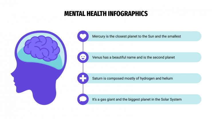 Modelo de apresentação Infográficos de saúde mental