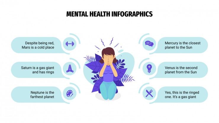 Modelo de apresentação Infográficos de saúde mental