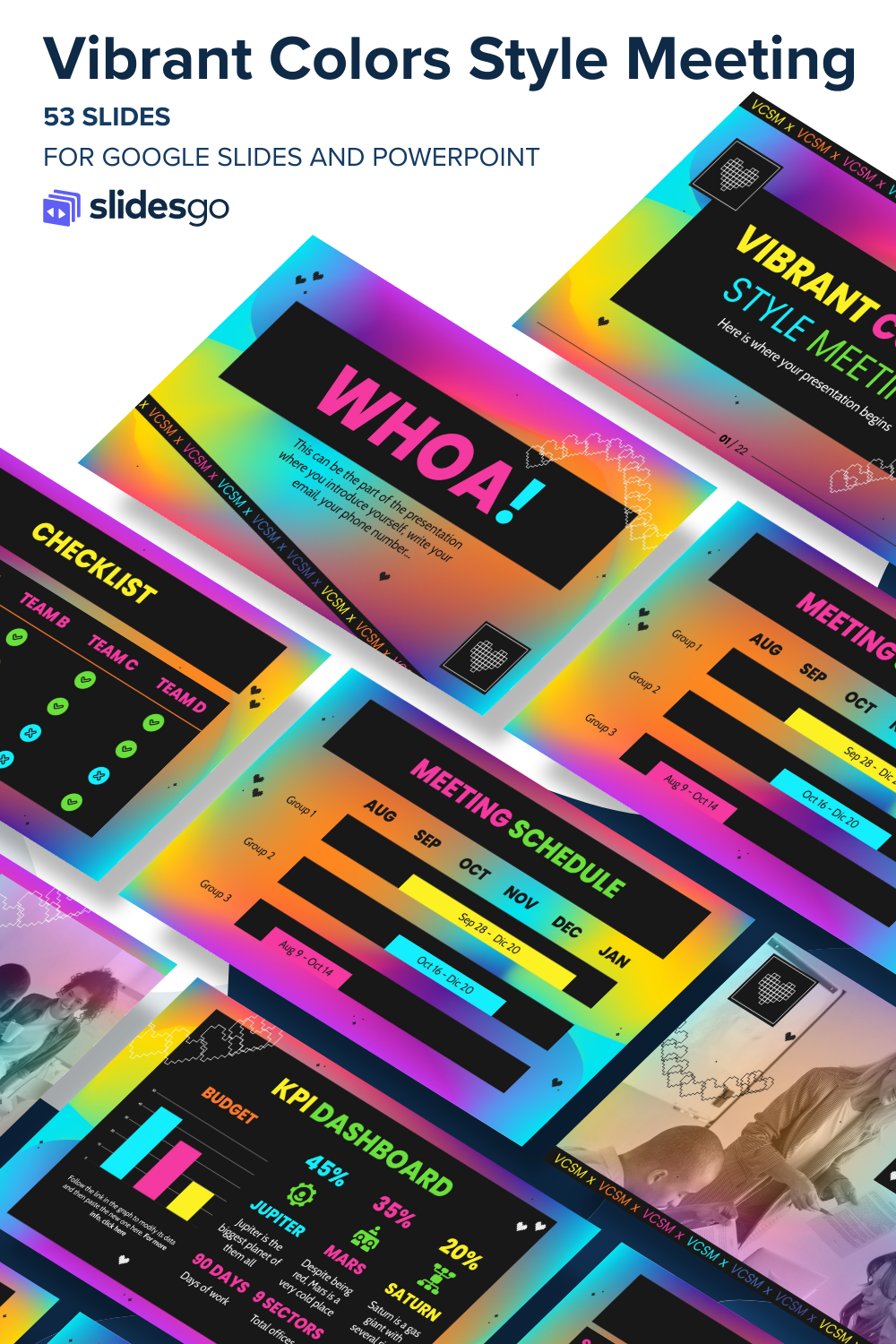Vibrant Colors Style Meeting | Google Slides & PowerPoint