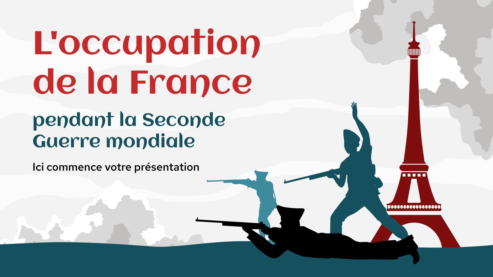 The Occupation of France during the Second World War presentation template 