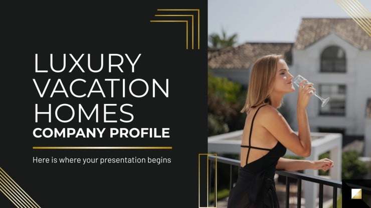 Luxury Vacation Homes Company Profile presentation template 