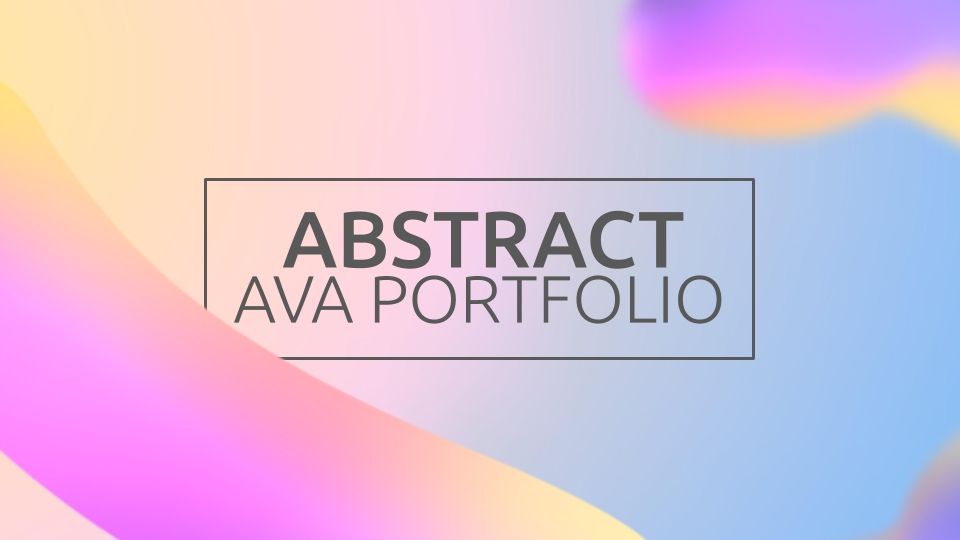 Abstraktes Ava-Portfolio Präsentationsvorlage