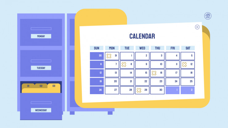 Interactive File Cabinets presentation template 