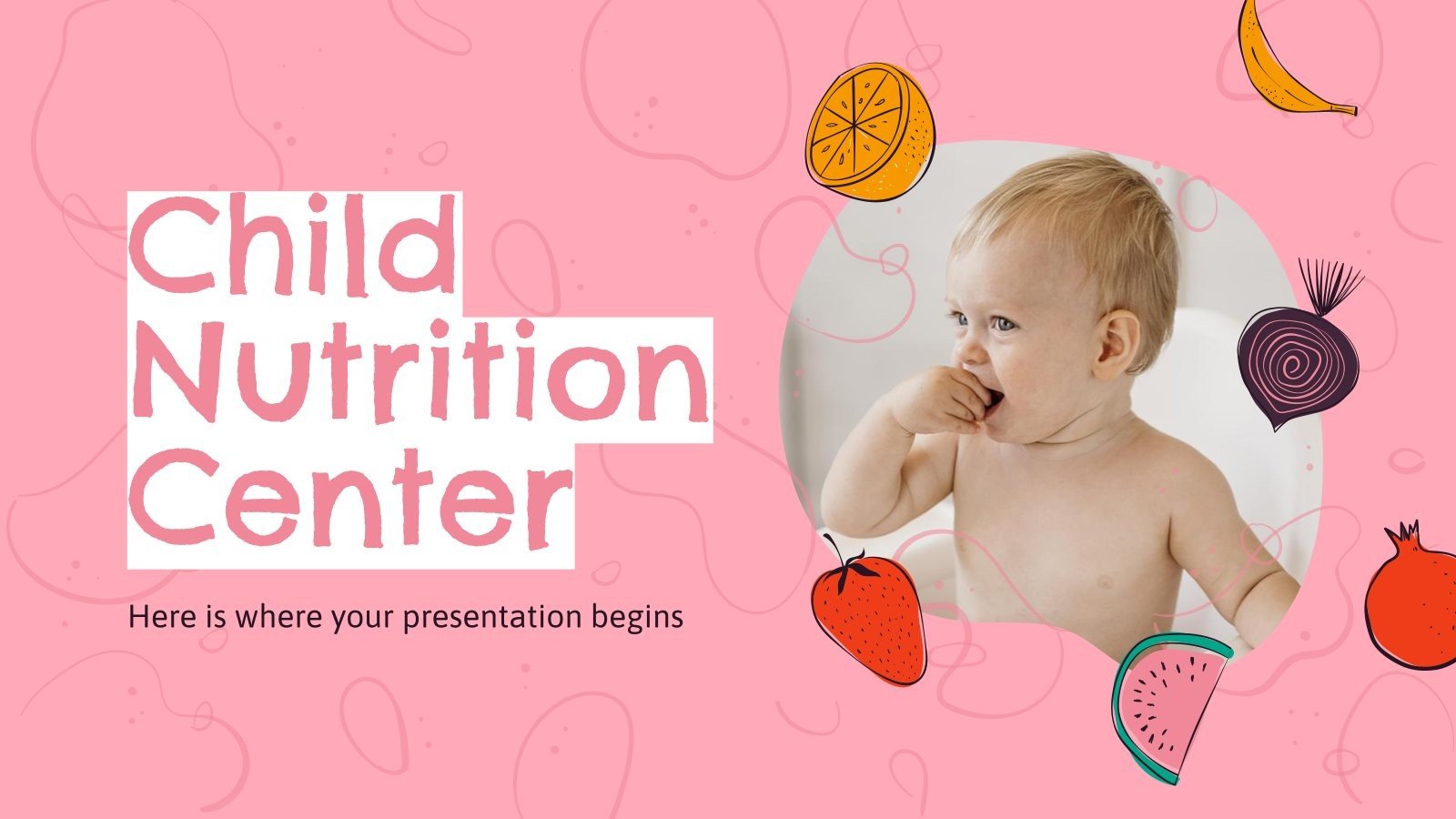 Centre de nutrition pour des enfants Modèles de présentation