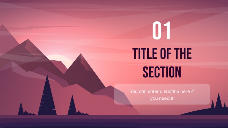 Mountain Backgrounds presentation template