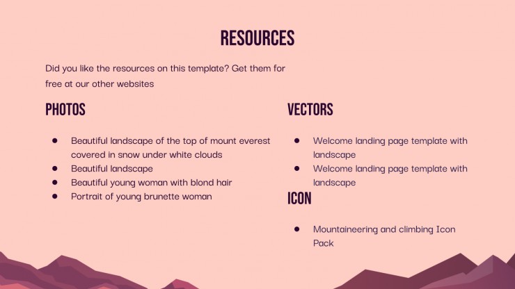 Mountain Backgrounds presentation template