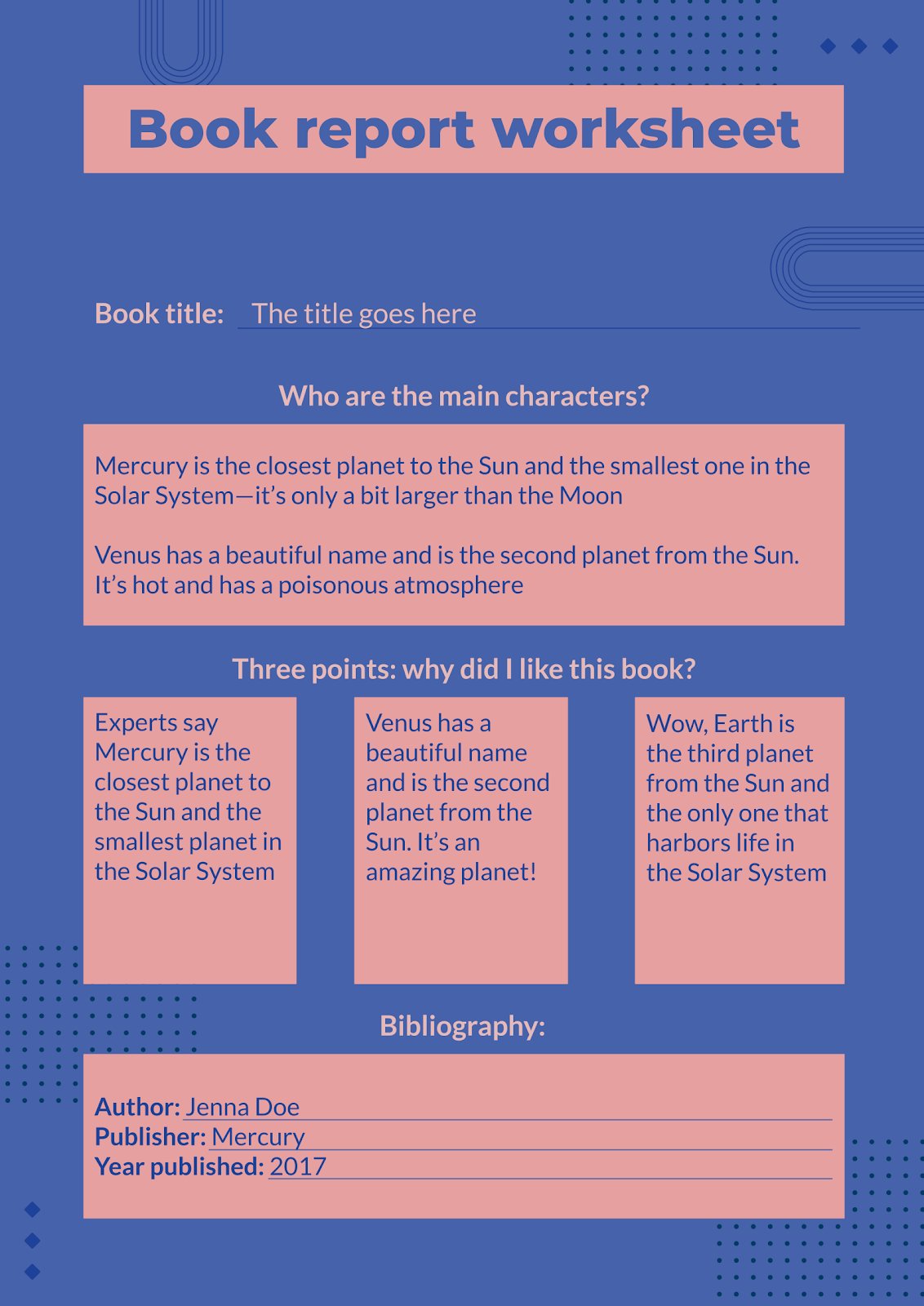 Book Report Worksheets | Google Slides & PowerPoint