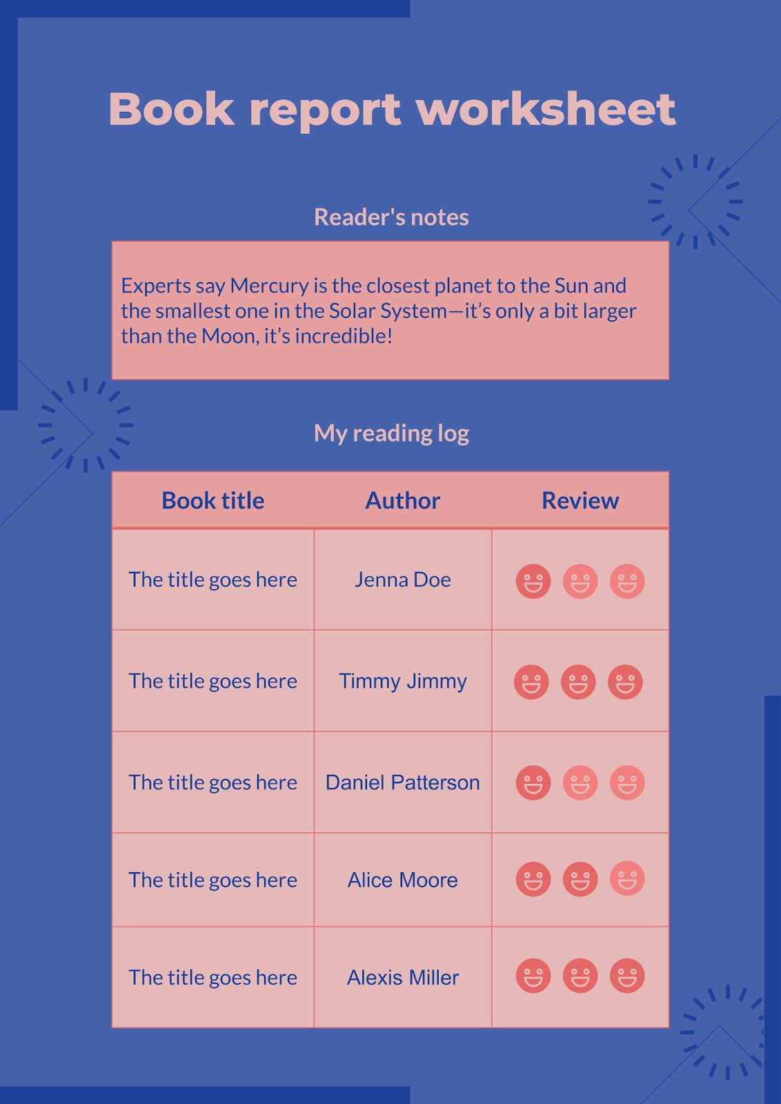 Book Report Worksheets | Google Slides & PowerPoint