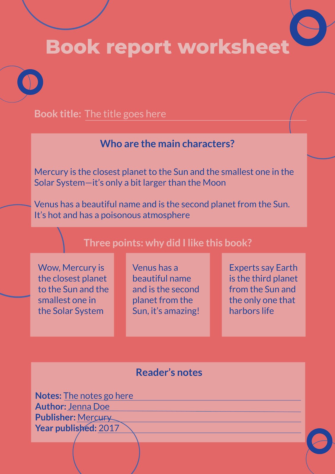 Book Report Worksheets | Google Slides & PowerPoint