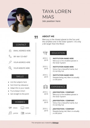 Jello Modern Resume presentation template