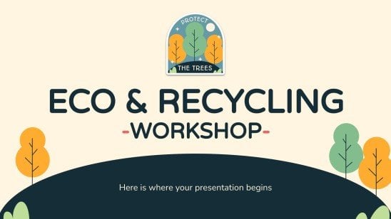 Atelier sur l'écologie et le recyclage Modèles de présentation