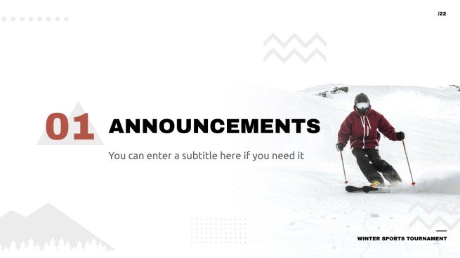 Winter Sports Tournament Newsletter | Google Slides & PPT