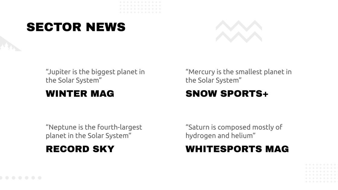 Winter Sports Tournament Newsletter | Google Slides & PPT