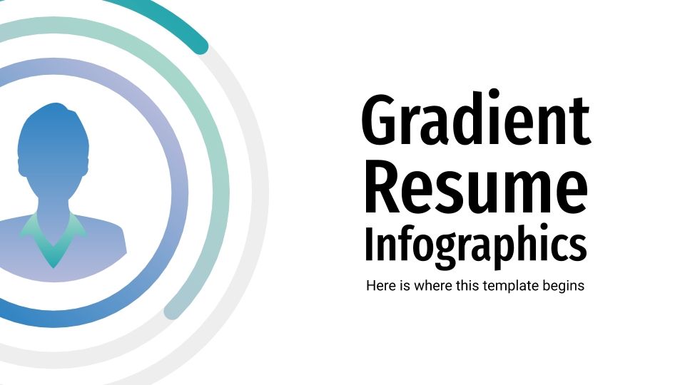 Infographies de CV dégradées Modèles de présentation