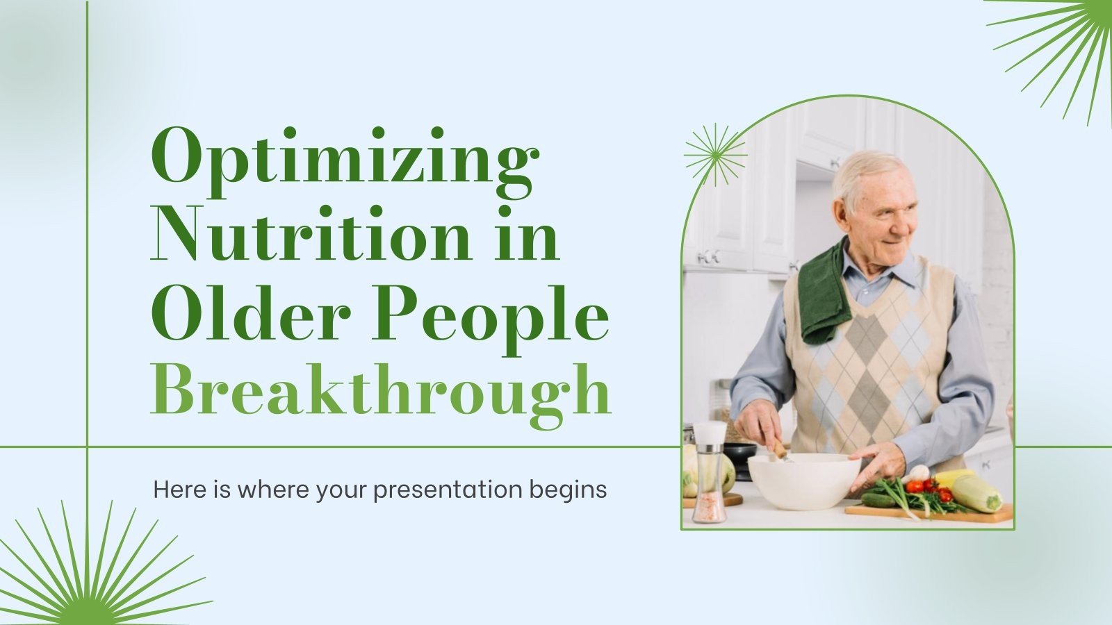 Percée sur l’optimisation de la nutrition chez les personnes âgées Modèles de présentation