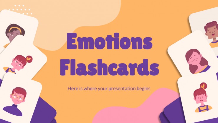 Emotions Flashcards presentation template