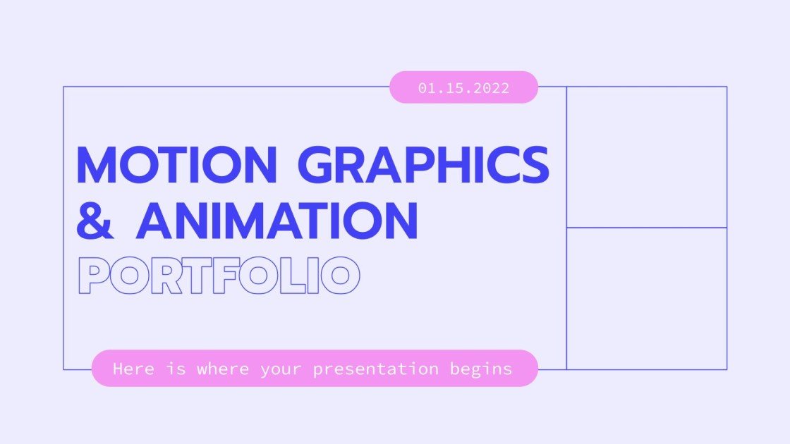 Motion Graphics & Animation Portfolio Google Slides & PPT