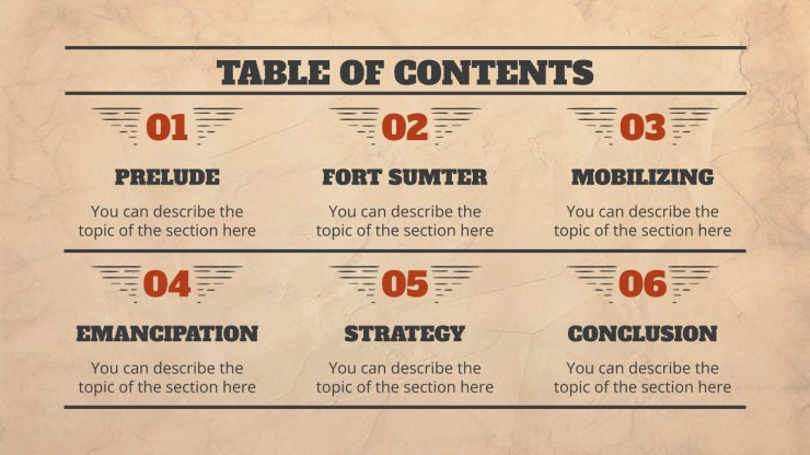 Social Studies Subject for High School - 9th Grade: U.S. History - The Civil War presentation template 