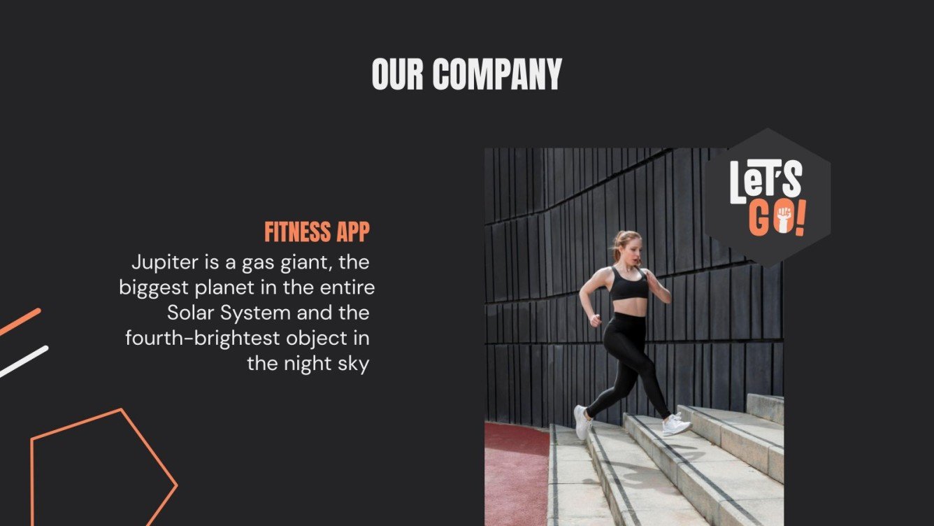 Fitness App Pitch Deck Google Slides and PowerPoint template